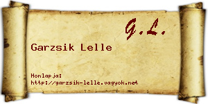 Garzsik Lelle névjegykártya